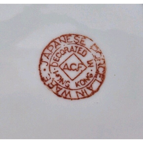 Vintage Japanese ACF Hand Painted Floral Porcelain Ware Brass Trinket Bowl Dish - Picture 4 of 5